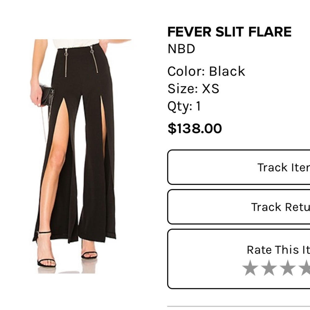 COPY - NBD fever slit flare pants
